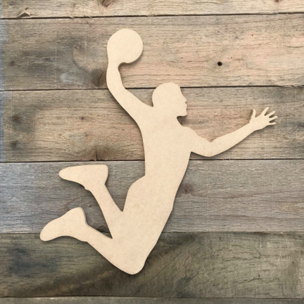 Basketball Player Dunk Sport Wood MDF Paintable Cutout