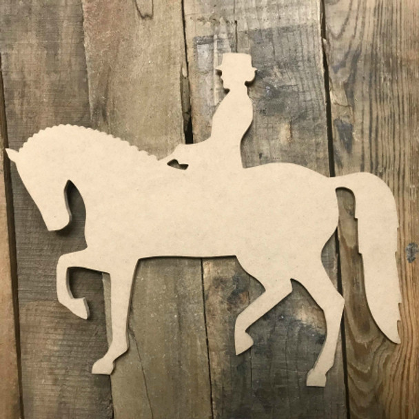 Equestrian Horse Riding Unfinished Wooden Sport Shape