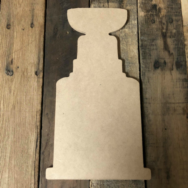 Hockey Stanley Cup Unfinished Cutout Wooden Shape