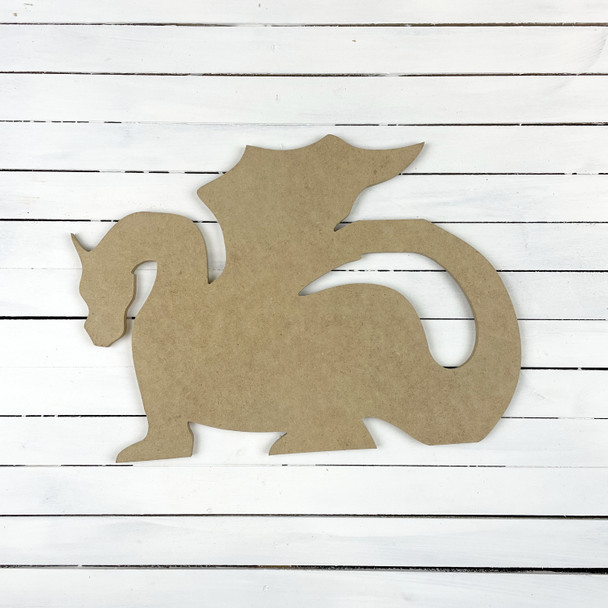 Dragon Unfinished Cutout, Wooden Shape, Paintable Wooden MDF DIY