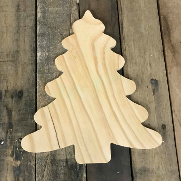 Wood Pine Shape, Christmas Tree,  Unpainted Wood Cutout Craft