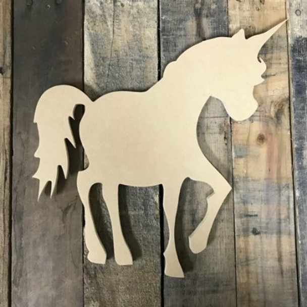 Unicorn Unfinished, Wooden Shape, Paintable Wooden MDF DIY