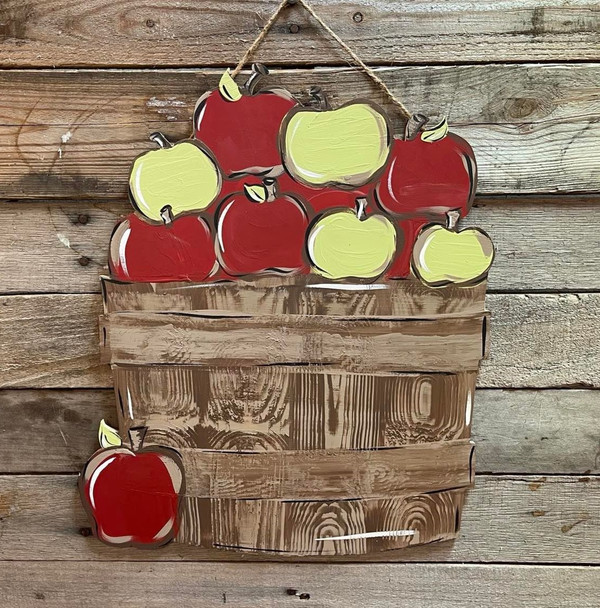 Barrel of Apples , Craft Unfinished Wood Shape, Wood Cutout