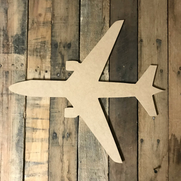 New Airplane, Paint-able Craft Unfinished Wood Shape, Wood Cutout