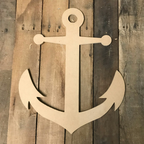 Wood Anchor Shape, Wooden Anchor Paintable Shape