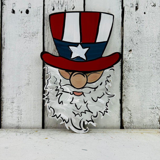 Uncle Sam Shape, Wooden Uncle Sam Paintable Shape