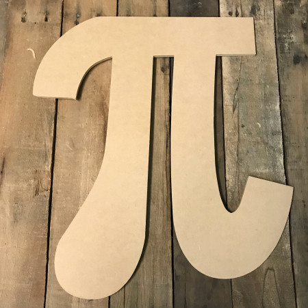 Wooden Pie Symbol Cutout, Wooden Pie Paintable Shape