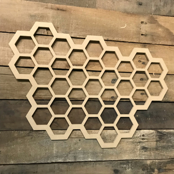 Wooden Honey Comb Cutout, Wood  Cutout