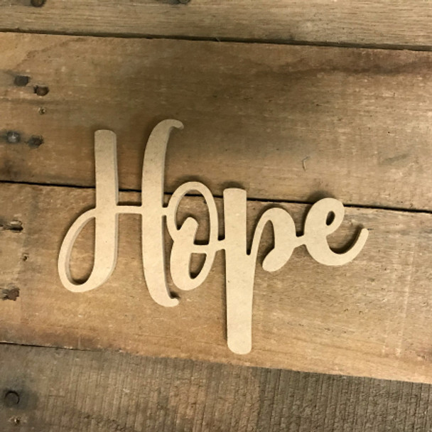 Hope Word, Unfinished Shape, Alphabet Paintable DIY