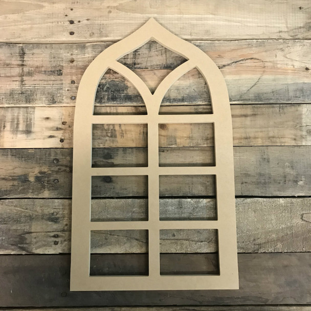 Wall Decor Cathedral Arch Window Decor,  Wooden Cutout Craft