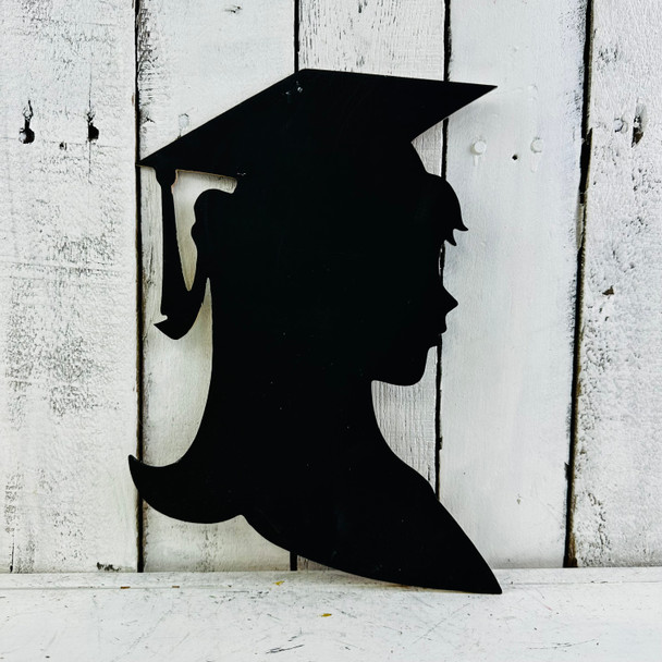 Girl Graduating,  Unfinished Wooden Cutout Craft