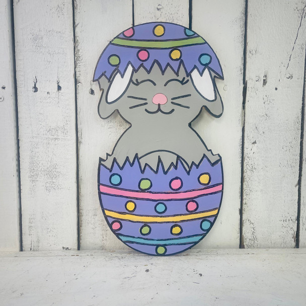 Unfinished Bunny in Easter Egg