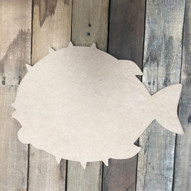 Blowfish, Unfinished Cutout, Craft Wood Shape