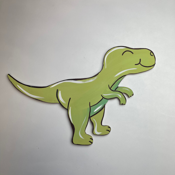 Dinosaur 2, Unfinished Wooden Cutout Craft, Paint by Line