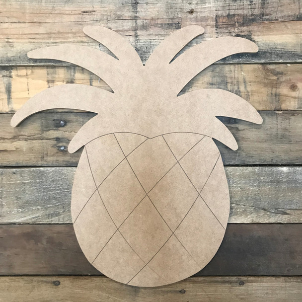Pineapple, Unfinished Wooden Craft, Paint by Line