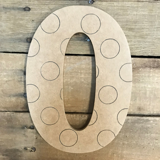 Wood Beltorian Polka Dot Numbers, Unfinished Paint by Line