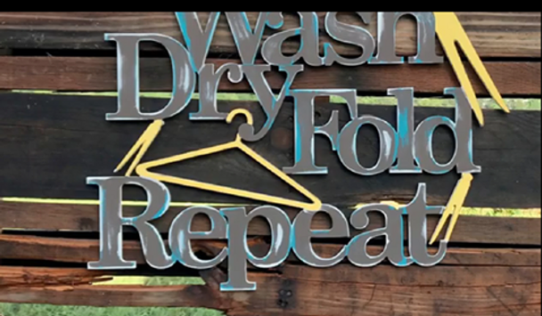 Wash Dry Repeat  Wooden (MDF) Cutout - Unfinished  DIY Craft
