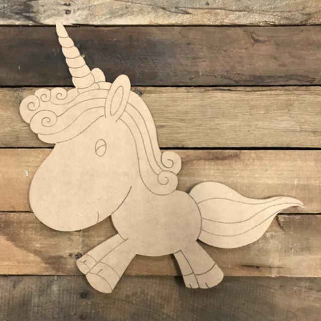 Buy Unicorn Craft, Unfinished Wood Cutout, Paint by Line
