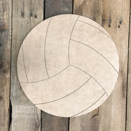 Buy Volleyball Wooden Cutout, Unfinished Craft, Paint By Line