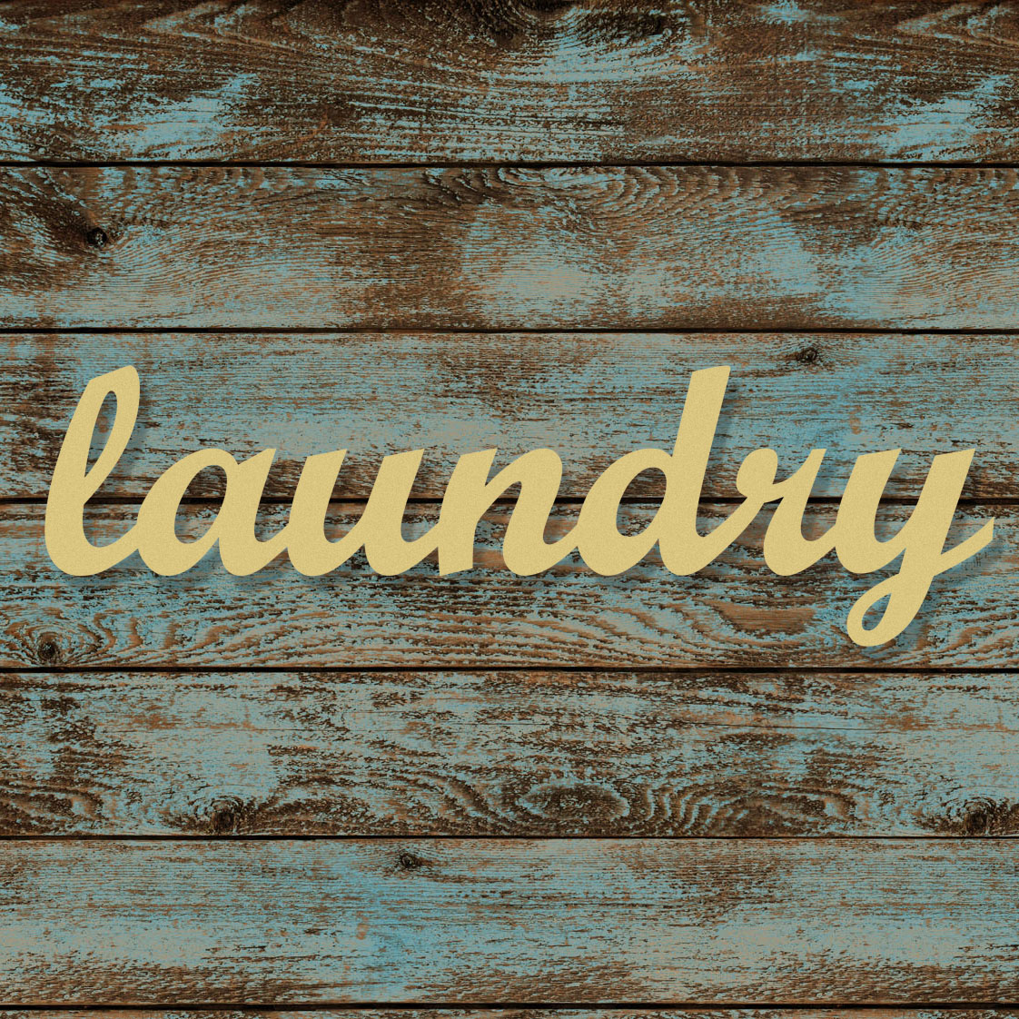 Buy Wooden Connected Script Word Laundry Alphabet Paintable Diy Unfinished