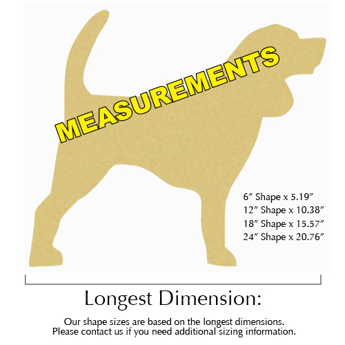 Beagle Unfinished Cutout, Wooden Shape, Paintable Wooden MDF DIY Craft