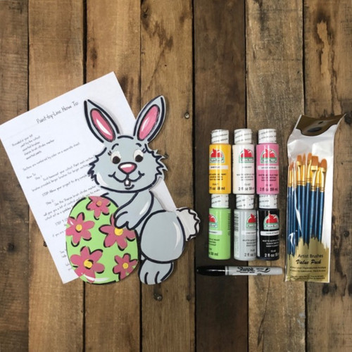 Easter Bunny With Egg Paint Kit Video Tutorial And Instructions