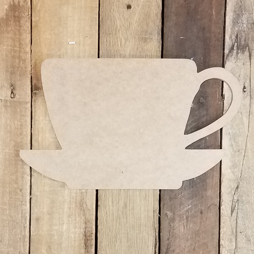 Buy Tea Cup Wooden Cutout, Unfinished Wood Shape, Paintable MDF