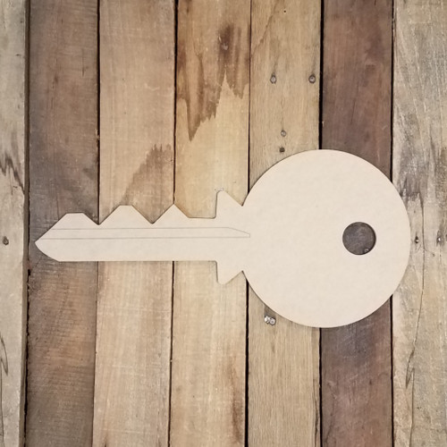 Buy Basic Lock Key Shape, Unfinished Wood Craft, Paint by Line