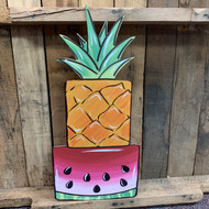 Fruit Cake Summer Shape, Unfinished Wooden Paint by Line