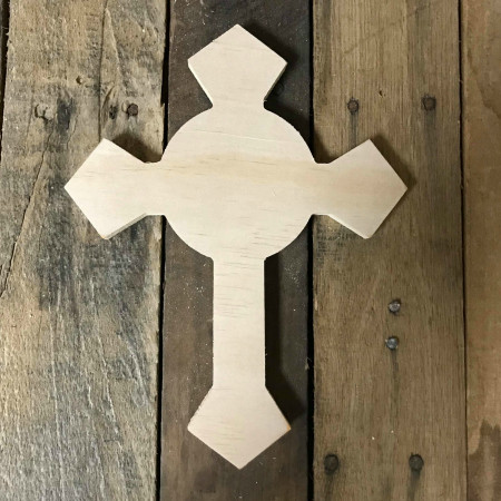 Buy Hand Crafted Cross 5, Unfinished Wood Cross Shape