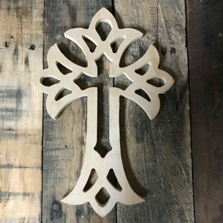 Unpainted Craft Cross, DIY Wooden Crosses, Wall Art Pine (64)