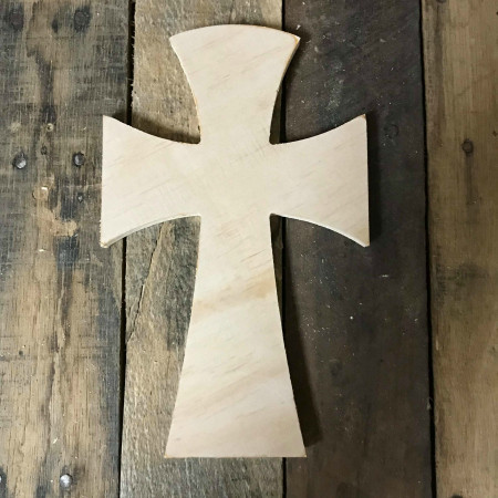 Buy Cross 57 Wooden Craft, Wall Art Pine, Unpainted Cutout