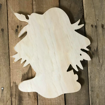 Wood Pine Shape, Snowflake 2, Unpainted Wooden Cutout DIY