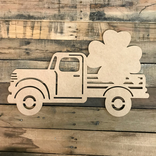 unfinished wood truck