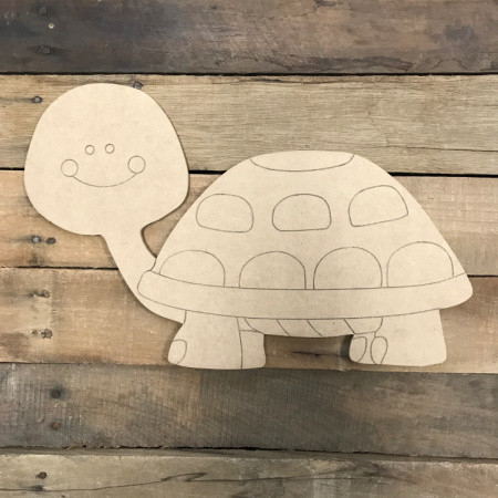 Unfinished Blank Wooden Turtle Cutout Shapes, Sea Animal Design