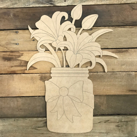 Best Online Unfinished Wood Floret Flower Layered Art cutout