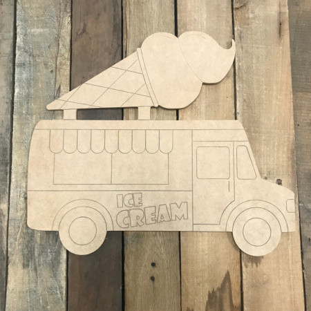 wooden ice cream truck