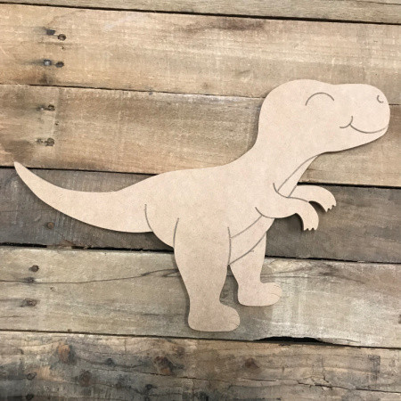 wooden dinosaur to paint