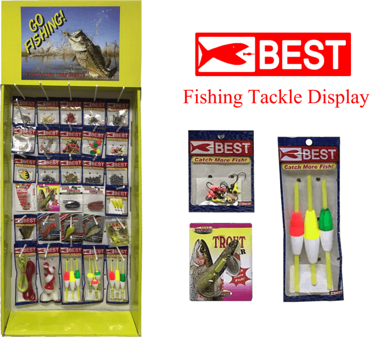 Fishing Tackle Display - 180pc - ET Products