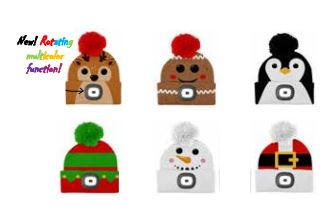 Kids Christmas LED Hats 18ct