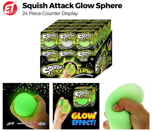 Squish Attack Glow Sphere 24pc