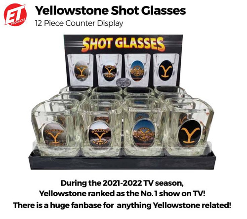 Yellowstone Shot Glasses 12pc