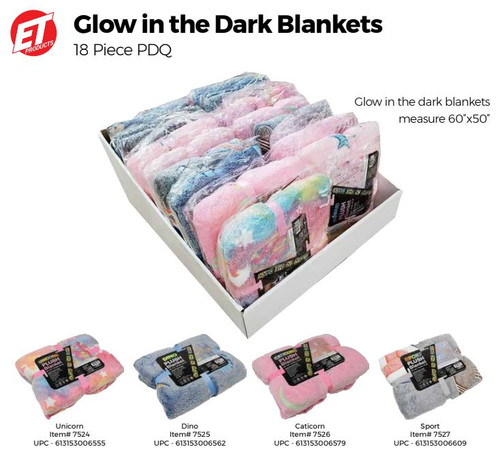 Glow in the Dark Blankets 18pc
