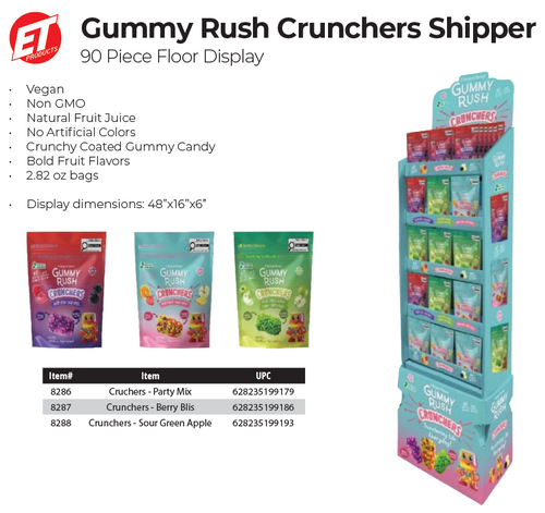Gummy Rush Crunchers Shipper - 90ct