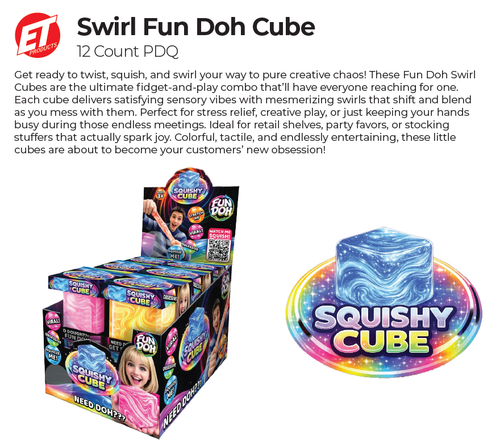 Swirl Fun Doh Cube - 12ct