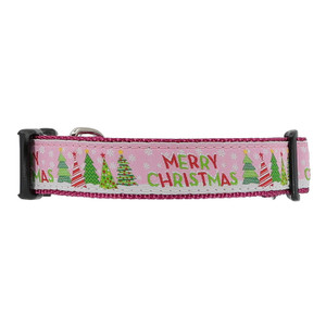 Merry Christmas on Pink Collar
