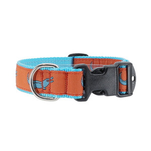 ALLIGATOR - BLUE ON ORANGE COLLAR