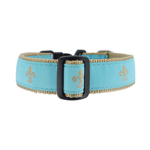 Fleur de Lis on Turquoise Collar