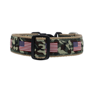 American Flag on Camo Collar