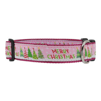 Merry Christmas on Pink Collar